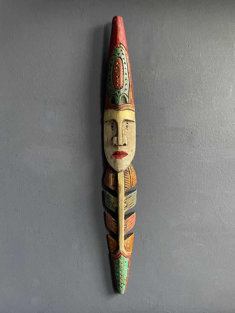 Vintage Wooden Totem Style Mask