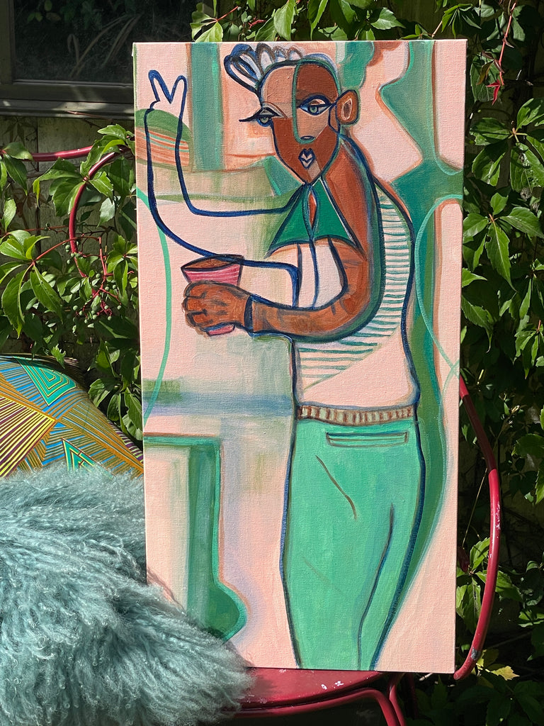 "Sure thang" Original Acrylic Painting on Canvas Board