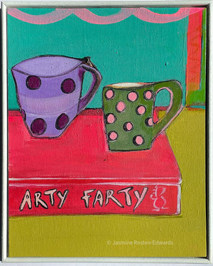 "Arty Farty" Framed Original Acrylic Painting on Canvas Board