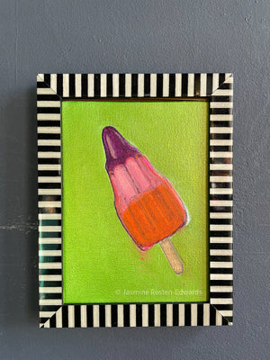 "Zoom meeting" Small Framed Original Painting on Canvas Board