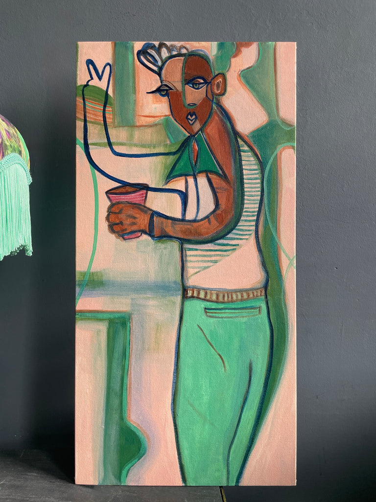 "Sure thang" Original Acrylic Painting on Canvas Board