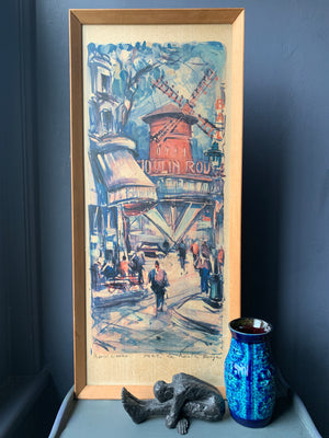 "PARIS - Le Moulin Rouge Print" Original Vintage Print