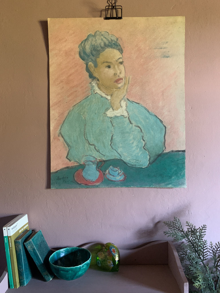 Vintage Pastel Portrait