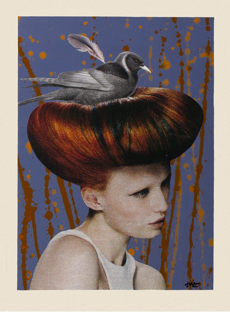 Nest-Head - A4 Limited Edition Print by Janine Wing.