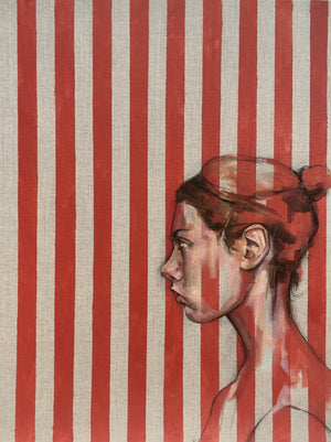 "Circus Act" Contemporary Portrait Painting - by Flo Lee & Co