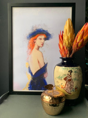 "Lavender Redhead" Fine Art Giclee Print - by Francesca Skelhorn