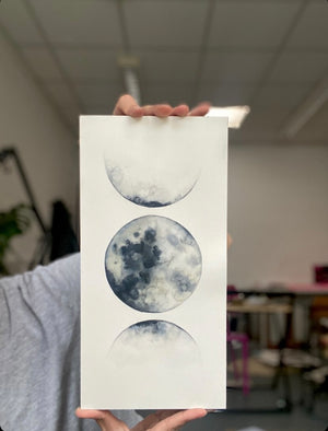 "Moon phase" Original Watercolour Painting - by Sian Jordan