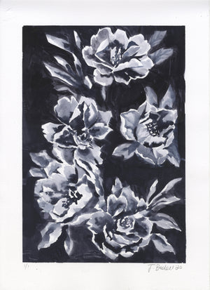 Original Ink Painting Floral Study - by Jojo Bedell