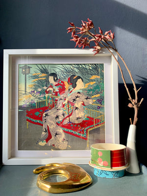 Framed Vintage Geisha Print