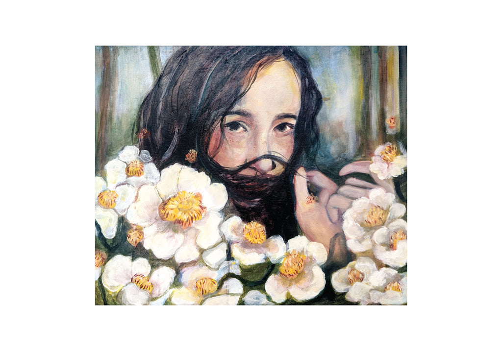 Oneoffto25.com But I have infinite tenderness for you Print by Janet Stocker. Floral artwork. Female artwork.